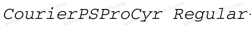 CourierPSProCyr Regular字体转换
